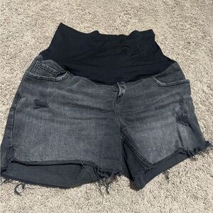 Maternity black Jean shorts